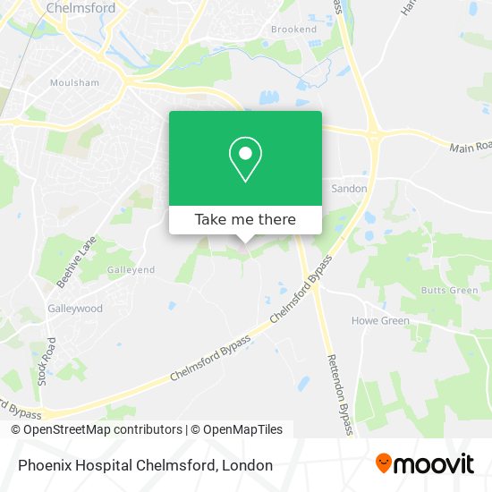Phoenix Hospital Chelmsford map