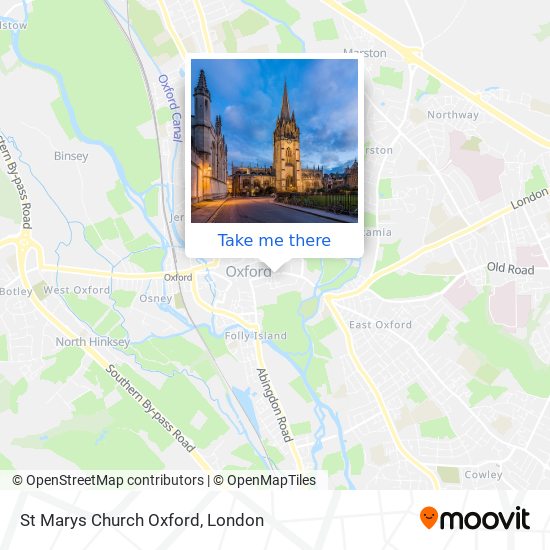 St Marys Church Oxford map