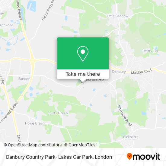 Danbury Country Park- Lakes Car Park map