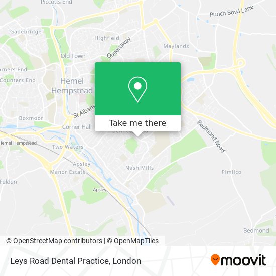 Leys Road Dental Practice map