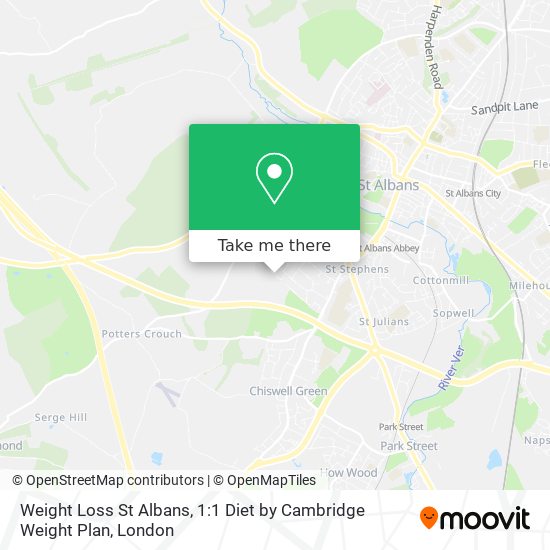 Weight Loss St Albans, 1:1 Diet by Cambridge Weight Plan map