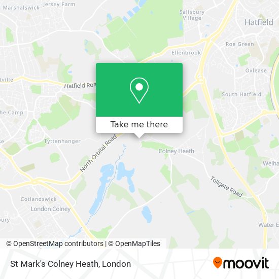 St Mark's Colney Heath map