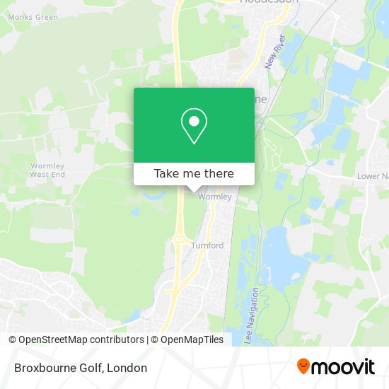 Broxbourne Golf map