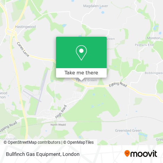 Bullfinch Gas Equipment map