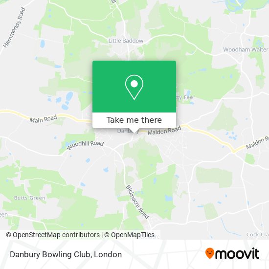 Danbury Bowling Club map