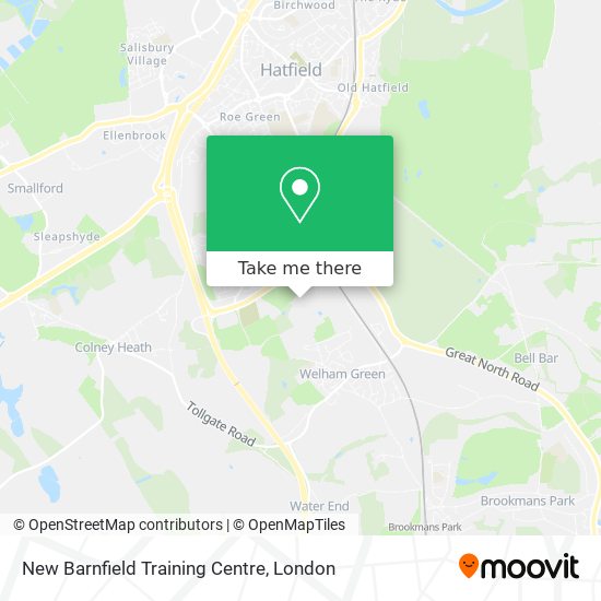 New Barnfield Training Centre map