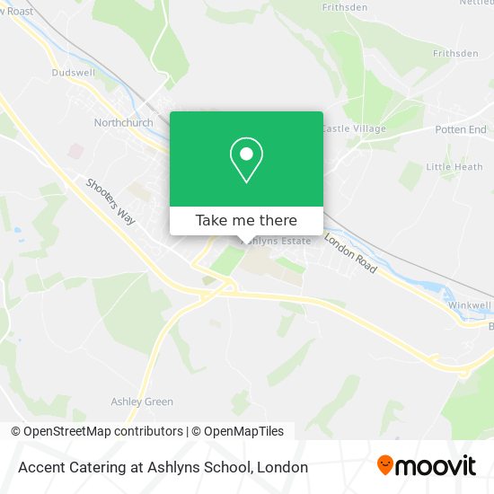 Accent Catering at Ashlyns School map