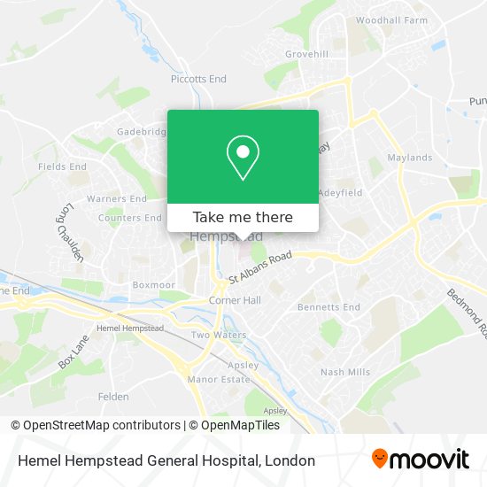 Hemel Hempstead General Hospital map