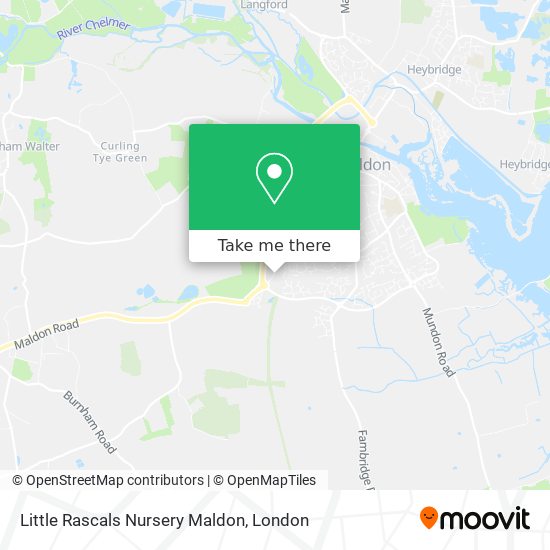 Little Rascals Nursery Maldon map