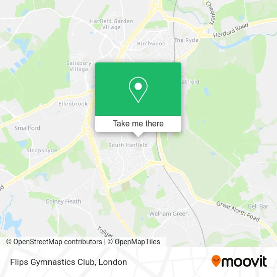 Flips Gymnastics Club map