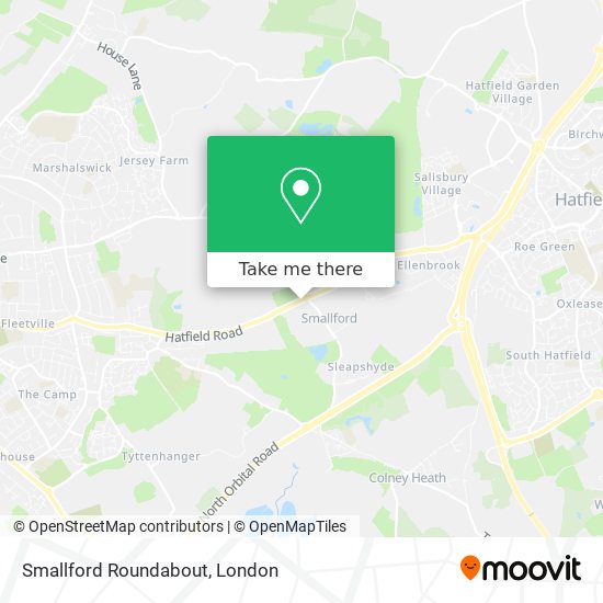 Smallford Roundabout map