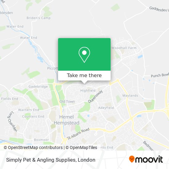 How to get to Simply Pet Angling Supplies in Hemel Hempstead