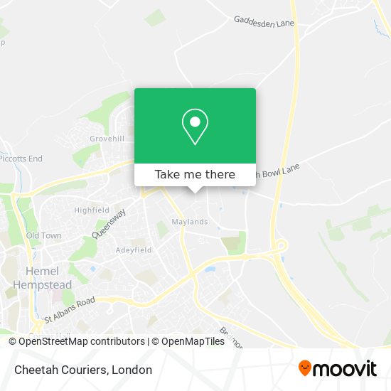 Cheetah Couriers map