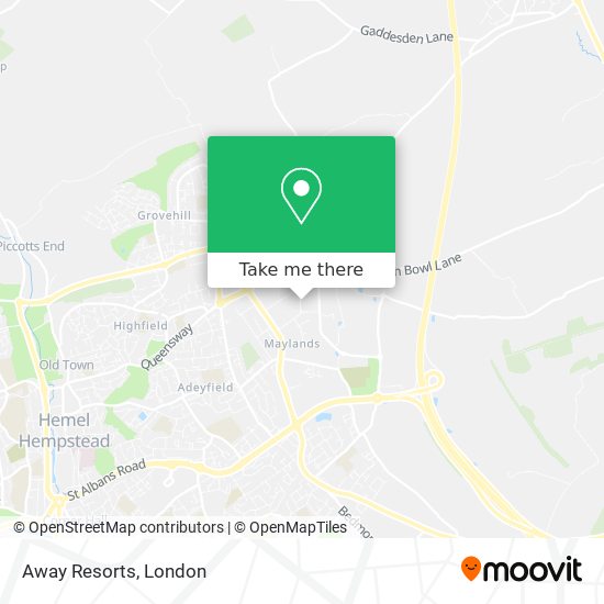Away Resorts map
