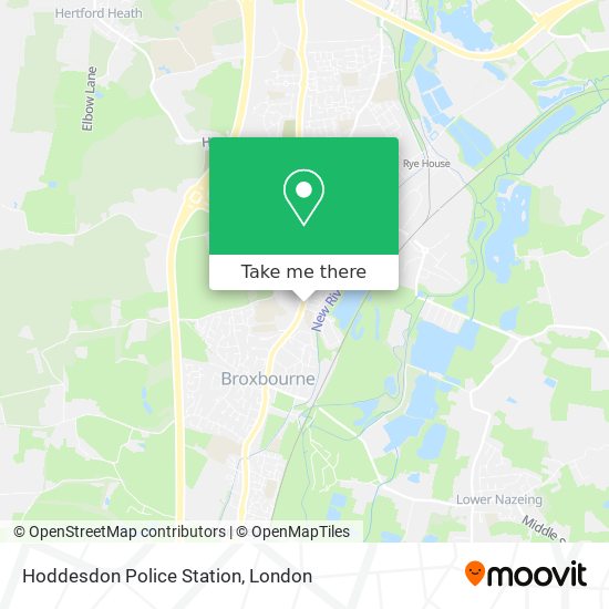 Hoddesdon Police Station map