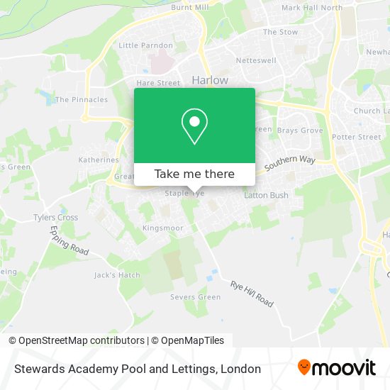 Stewards Academy Pool and Lettings map