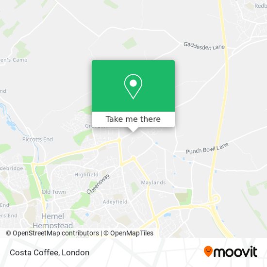 Costa Coffee map