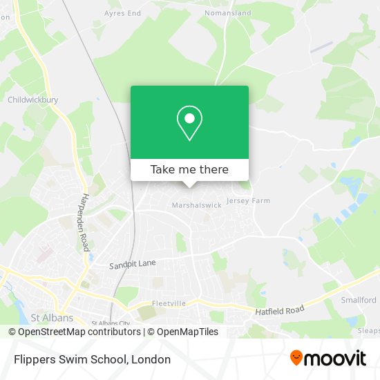 Flippers Swim School map