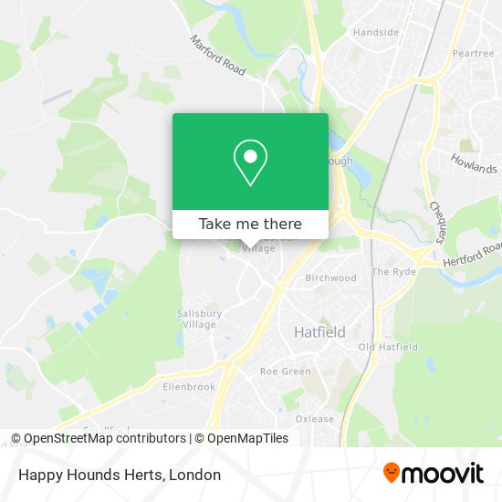 Happy Hounds Herts map