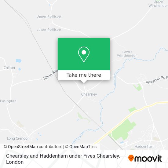 Chearsley and Haddenham under Fives Chearsley map