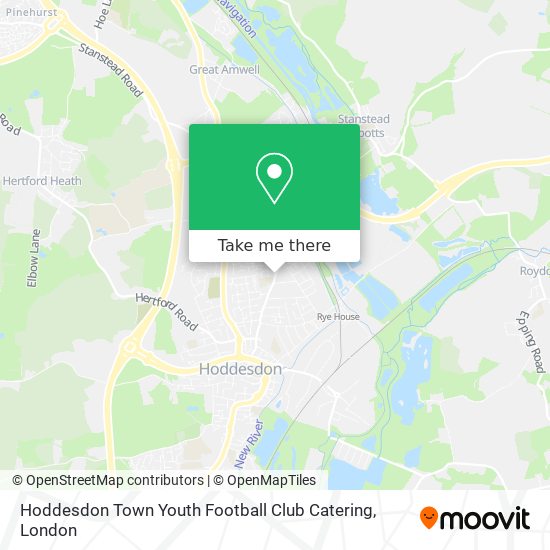 Hoddesdon Town Youth Football Club Catering map