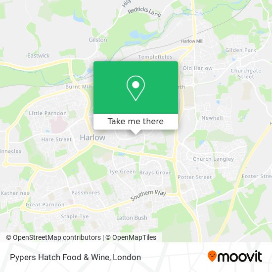 Pypers Hatch Food & Wine map