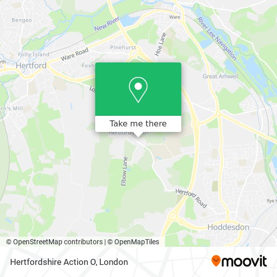 Hertfordshire Action O map