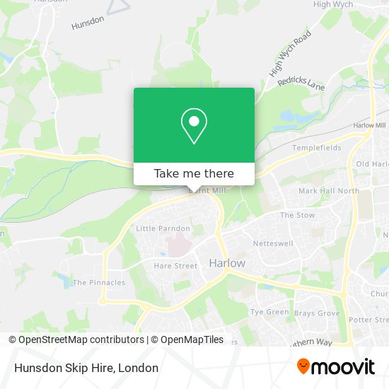 Hunsdon Skip Hire map