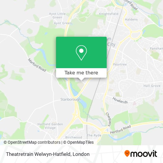 Theatretrain Welwyn-Hatfield map