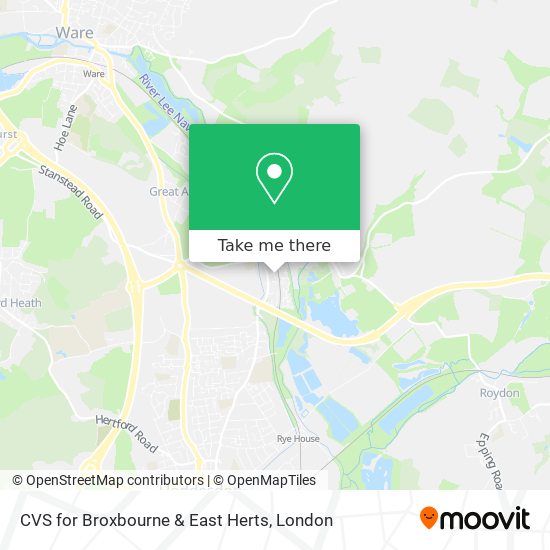 CVS for Broxbourne & East Herts map