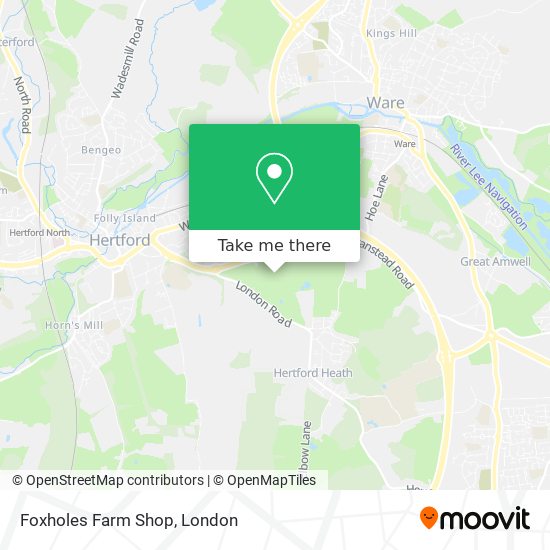 Foxholes Farm Shop map