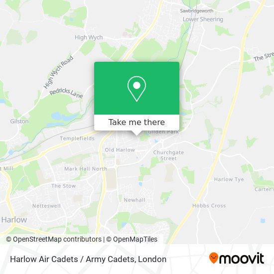 Harlow Air Cadets / Army Cadets map