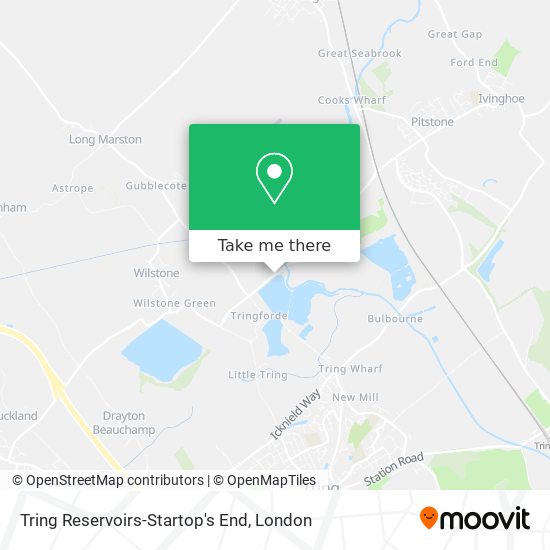 Tring Reservoirs-Startop's End map