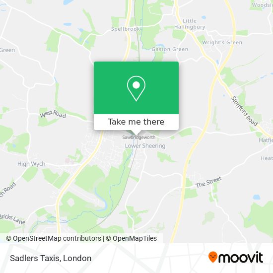 Sadlers Taxis map