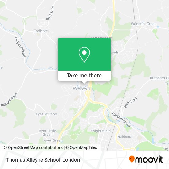 Thomas Alleyne School map