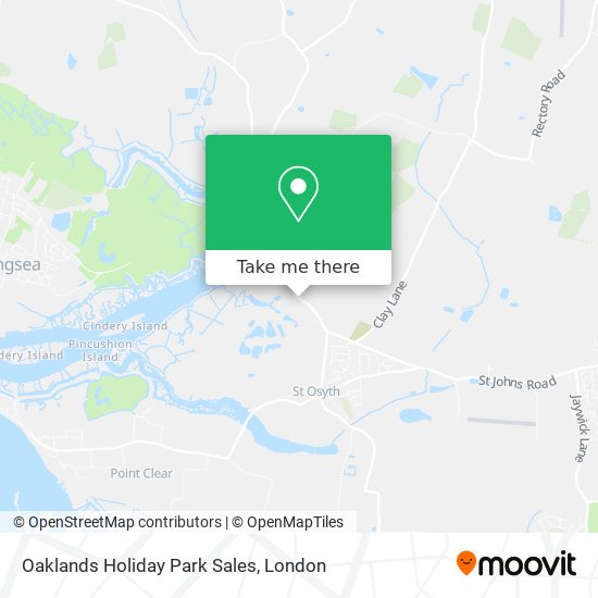 Oaklands Holiday Park Sales map