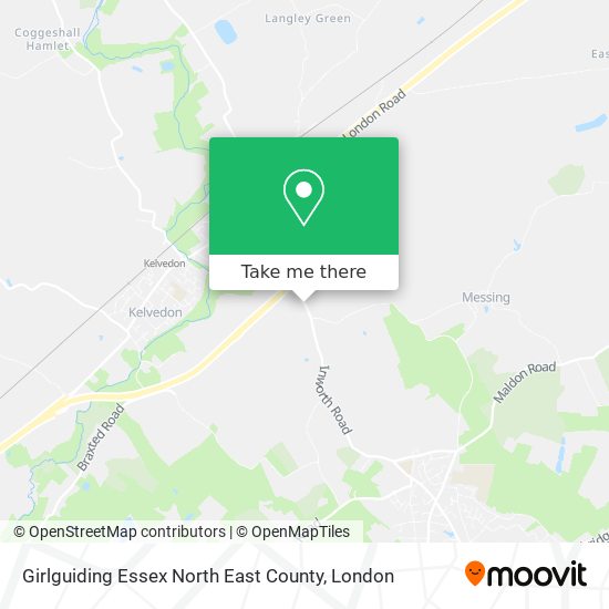Girlguiding Essex North East County map