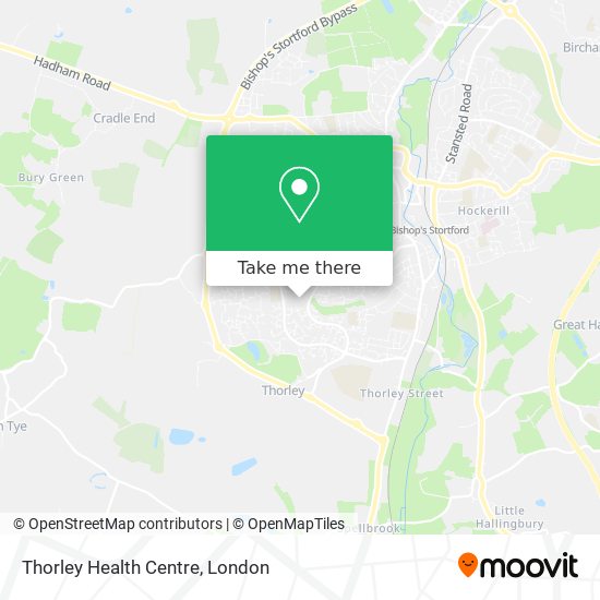 Thorley Health Centre map