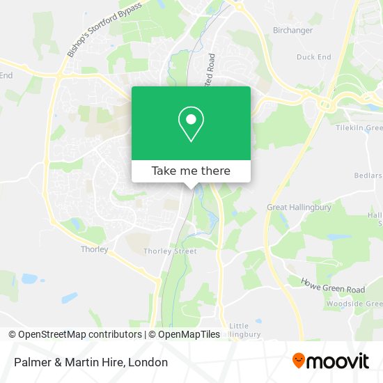 Palmer & Martin Hire map
