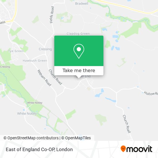East of England Co-OP map