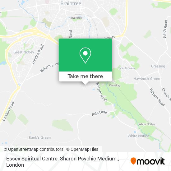 Essex Spiritual Centre. Sharon Psychic Medium. map