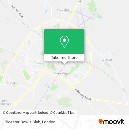 Bicester Bowls Club map