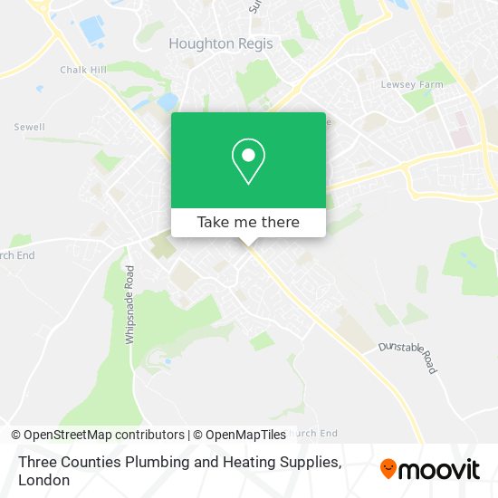 Three Counties Plumbing and Heating Supplies map