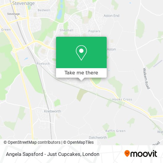 Angela Sapsford - Just Cupcakes map