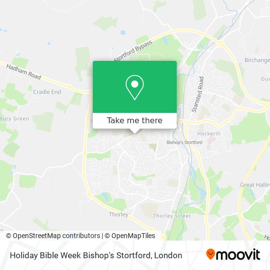 Holiday Bible Week Bishop's Stortford map