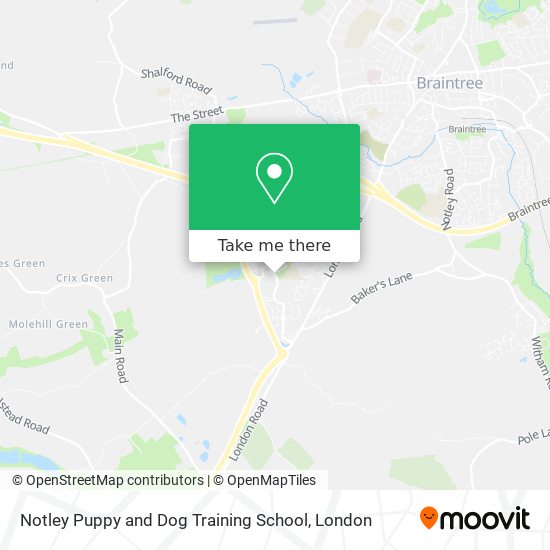 Notley Puppy and Dog Training School map