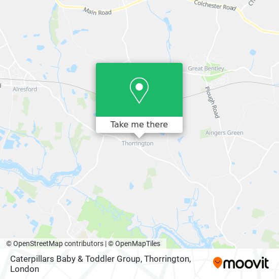 Caterpillars Baby & Toddler Group, Thorrington map