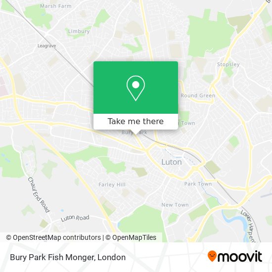 Bury Park Fish Monger map