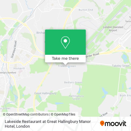 Lakeside Restaurant at Great Hallingbury Manor Hotel map