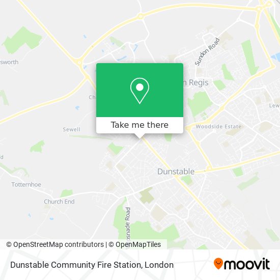Dunstable Community Fire Station map